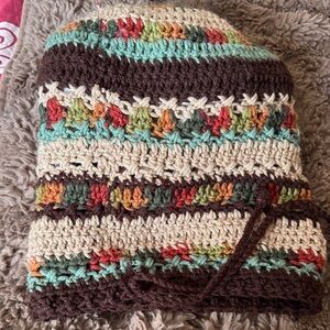 Made with love 💚Multicolor Crochet dread beanie